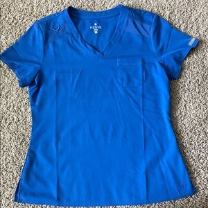 Med Couture Women's Short Sleeve Royal Blue Scrubs